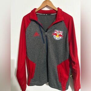 Adidas Red and Gray Track Jacket